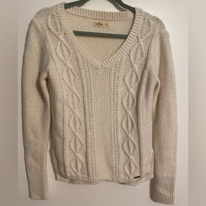 Cream cableknit sweater